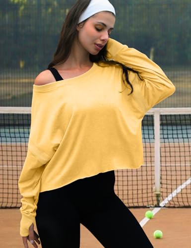 Image of UNIANKIYA Open Back Workout Tops for Women Long Sleeve Cropped Athletic Clothes Gym Running Yoga Low Impact Sports T Shirts