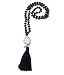 AGENDA Amethyst Pendant Mala Necklace Lava Beads 19.8” Essential Oil Diffuser