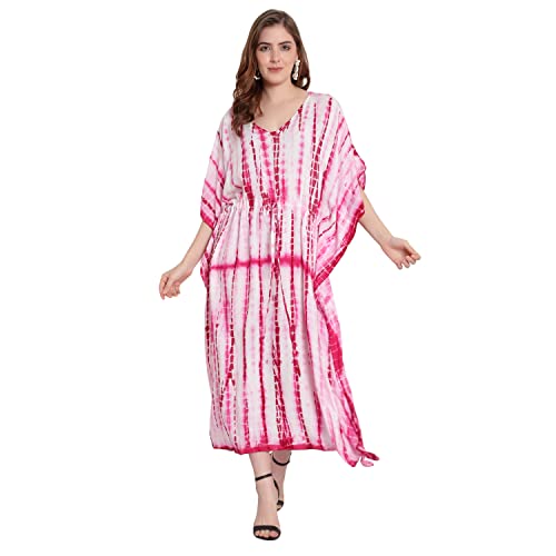 Image of Shopintune Women Tie Dyed Long Kaftan Dress