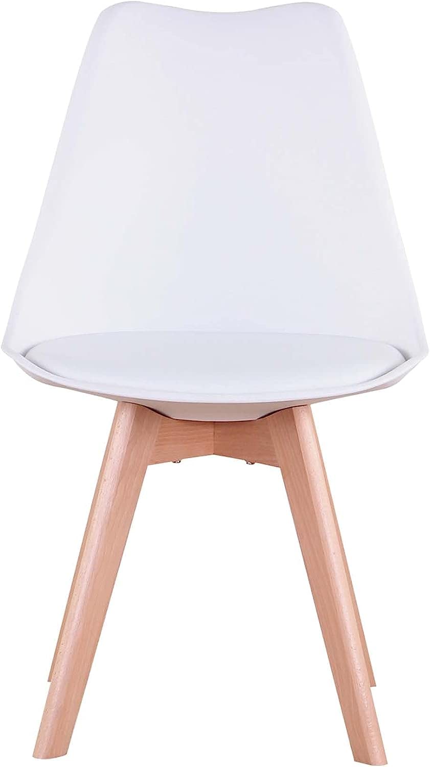Ensemble de Salle à Manger Moderne - Table Ronde et 4 Chaises Blanc