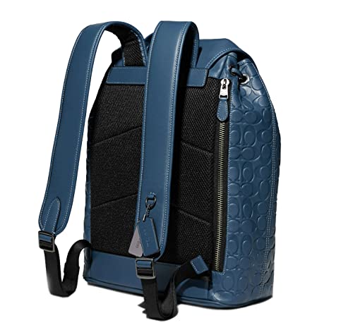 Coach Men's Sullivan Backpack (Signature Leather - Denim) #TOP1