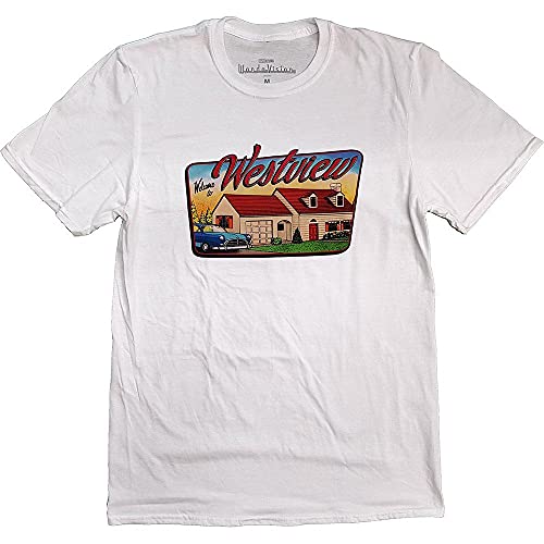 T-shirt Wandavision Westview Marvel homme blanc XL vêtement de collection comics haut de gamme