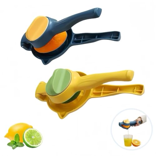 ZXiaJUMCR 2pcs Lemon Squeezer,Citrus Juicer,Handheld Lemon Juicer Squeezer,Easy to Use with Rotating Hinge BladeSqueeze juicer,for Extracting the Most Juice Possible - Extracts Every Last Drop.