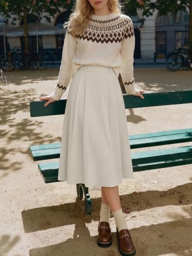 Image of Casly Lamiit A-Line Midi Skirts for Women Business Skirt