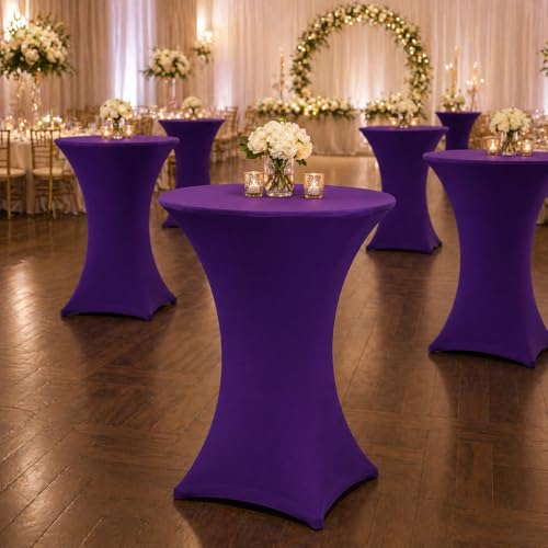 Lemict Cocktail Table Covers - 2 Pack 32x43 Inch Table Cloth - Purple by Lemict - Used condition - Image 6