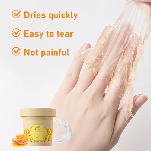 SPChannel Máscara de mão de cera de leite de mel, máscara de peeling manual para hidratação das mãos