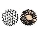 Much Hotter Handmade Crochet Bun Cover, 2 Pack, Women Hair Nets for Bun Hair, Ballet Hair Bun Cover, Snood Hair Net with Pearl Decor, Elastic Hair Accessories for Ballet Dance