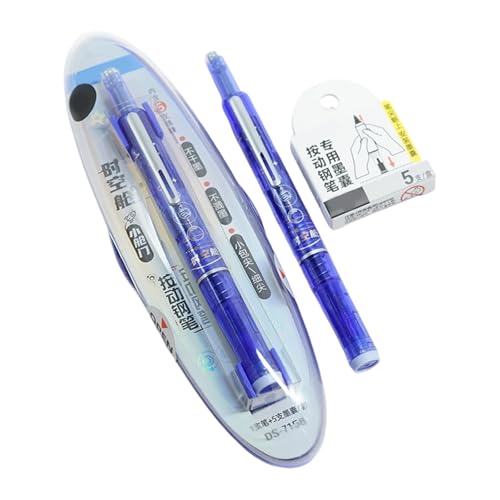 1. Pluma estilográfica retráctil con 5 bolsas de tinta para caligrafía artística y diario, punta fina para adultos, niños, principiantes, pluma estilográfica borrable