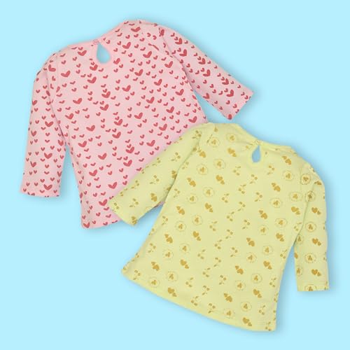 Image of LuvLap Baby Girls 100% Cotton Full Sleeve Girls Top Pack of 4
