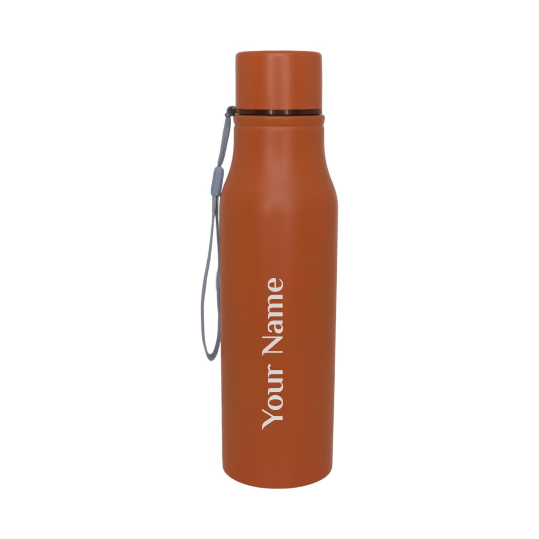 Giftana Personalized Water Bottle with Name/Custom Engraved Stainless Steel Water Bottle 750ml, Single Walled Fridge Customized Bottle, Gifts for Family, Corporate Gift for Employee (Tan) (B0DBLTVH19) Amazon Price History, Amazon Price Tracker