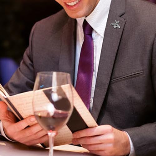 Image of 10 Pack Cute Funny Vintage Bee Brooches Pin Set Fashion Retro Animal Themed Lapel Brooches Jewelry Suit Brooch for Men Women Gold Silver Plated