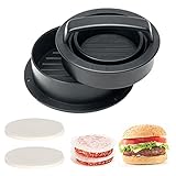 【100 piezas de papel para hornear】 Nuestra máquina de hamburguesas está equipada con 100 piezas de papel para hornear hamburguesas para garantizar que las hamburguesas preparadas no se peguen, ayudándole a hacer la hamburguesa perfecta.