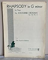 Rhapsody in G Minor Op. 79, No. 2 for Piano By Johannes Brahms (The Superior Edition) B00BAHLG4G Book Cover