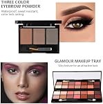 KARUIZI All in One Makeup Kit for Makeup storage bag 2X14 Colors Eyeshadow Palette Liquid Foundation Eyeliner Pencils Contouring Stick Lip Gloss Eyebrow Pencils 20Pcs Makeup Brushes etc For Women Girls Teens