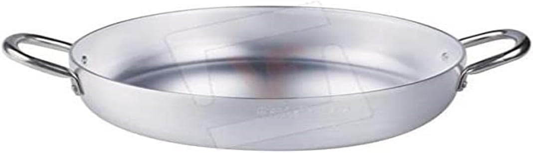 Pentole Agnelli Aluminium Inbox Omelette Pan with 2 Handles, Diameter 26 cm, Silver