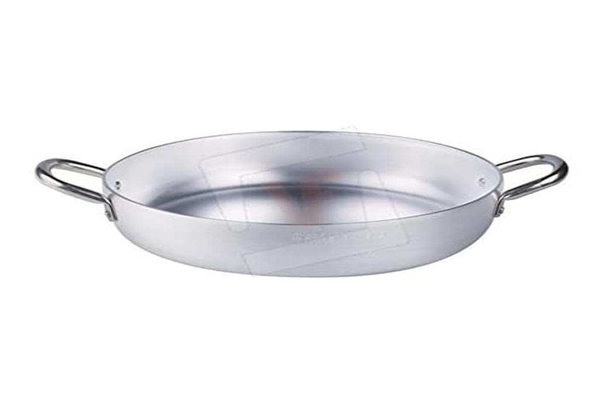Baldassare Agnelli Silver Pentole Agnelli Aluminium Inbox Omelette Pan With 2 Handles, Diameter 26 Cm.