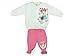 Produktbild Kleines Kleid Minnie Mouse Mädchen Baby-Set bestehend aus Wagen-Jacke und Hose mit Füßchen Weiss und rosa in GRÖSSE 56, 62, 68, 74, Baby-Jacke ohne Kapuze, Baby-Jäckchen mit Druck-Knöpfen Size 56