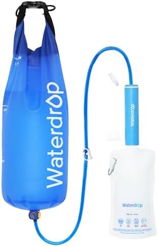 Waterdrop Gravity Water Filter Straw, Camping Water Filter, 0.1 Micron