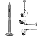 ZT-NET 30-60cm Adjustable Tilt Swivel Bracket Long Drop Ceiling/Wall Mount Stand for CCTV Surveillance Camera Housing Home Surveillance System Indoor and Outdoor Use