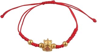 2026 New Year of Horse Braided Charm Bracelets With Beads Handmade Chinese Zodiac Feng Shui Lucky Amulet New Year Gift