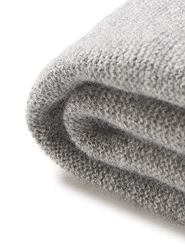 State Cashmere Luxe Blanket - Ultra Soft Cover For Bed, Sofa & Car Seats - Couch Throw Made W/ 100% Inner Mongolian Cashmere - Lightweight Travel Blanket - (Heather Grey, 40"X30") #TOP1