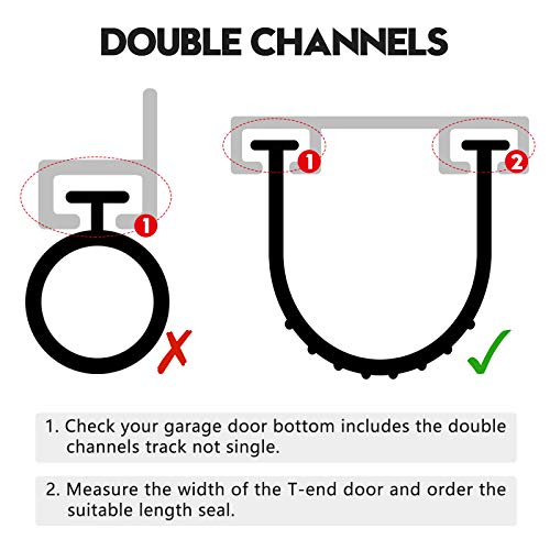 Garage Door Seals Bottom Rubber with Predrilled Aluminum Track