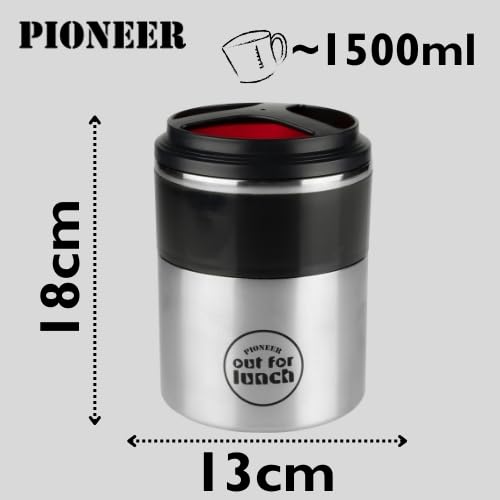 Pioneer vacuü geïsoleerde lekvrije soep/voedselfles et lepel, 8 uur