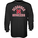 Blue 84 Men's Nebraska Cornhuskers Long Sleeve T Shirt Line Up Secondary Color, Nebraska Cornhuskers Black, XX-Large