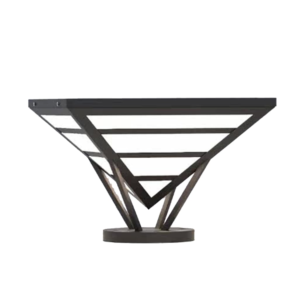 HCIPJQY Industrial Cone Waterproof Pillar Lights Outdoor Post Lamp with Pier Mount Base, Minimalist Led Light Posts for Outside Patio Yard Pathway Hardwired Low Voltage Post Pedestal Lamp