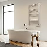 Cecotec Elektryczny wieszak na ręczniki ReadyWarm 9200 Smart Towel White płynne o mocy 750 W, z ekranem LED i sterowaniem dotykowym.