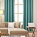 MYSKY HOME Bedroom Curtains 84 Inches Long Blackout Curtains for Living Room Teal Curtains for Kids Room Grommet Privacy Protect Room Darkening 1 Curtain Panel, 52 x 84 Inch, Teal