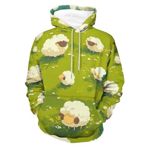 Sweat à capuche chaud Mouton Blanc contre le froid hivernal avec ce hoodie manches longues taille S