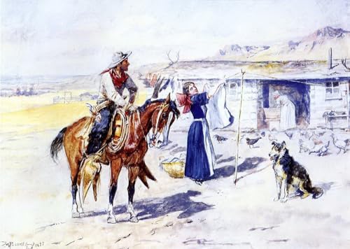 Peinture à l'huile Charles Marion Russell pour remplacer les posters sans âme par de l'art