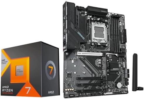Micro Center AMD 7800X3D Processor with GIGABYTE B850 Gaming WF Motherboard | CPU Motherboard Combo, AI Ready, AM5, DDR5, PCIe 5.0, Gen 5 M.2, USB 3.2 Gen 1 Type C, WIFI6, HDMI, Displayport, ATX
