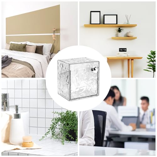 SITAKEGS Acryl Qtip Halter Organizer, Wand montiert Make-up Baumwolle Aufbewahrungsbox, selbstklebende kleine Badezimmer Wand Veranstalter für Wattestäbchen Make-up Pads Haar Clips Haargummis