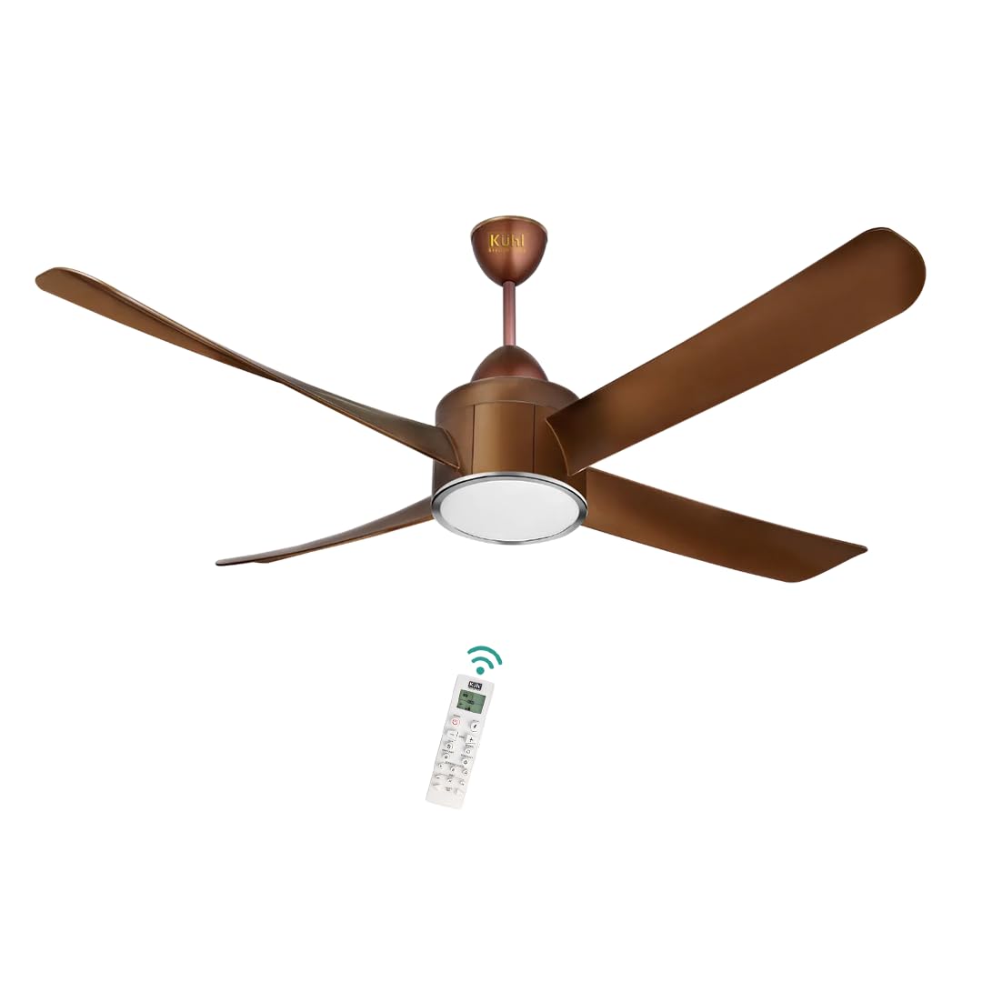 KUHL Platin D4 1500mm Stylish Power Saving BLDC Ceiling Fan with Remote | Down Light | 38W | 5 Star | Low Noise | IoT – Operate via Mobile & Alexa | Reverse Mode | Free Installation | Brown (B0BS92HSV8) Amazon Price History, Amazon Price Tracker