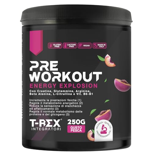 T-Rex Pre Workout Integratori 250g Aroma Pesca