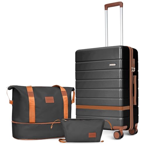 Voytra Lightweight Carry On 3 Piece Luggage Set, 20“