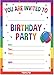 Birthday Invitations with Envelopes (15 Pack) - Kids Birthday Party Invitations for Boys or Girls - Rainbow