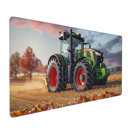 Tapis de Souris 120x60 cm Grand Tapis Souris XXL, Tracteurs Tapis de Souris Bureau Gamer, à Bords Cousus, Base en Caoutchouc Antidérapante, sous Main pour Clavier et Souris, Decoration Maison E-966