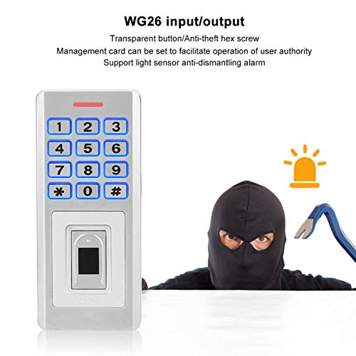 Teclado biométrico para controle de portão, controle de acesso multifuncional impermeável para casas