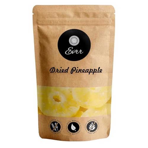 Evrr Premium Dried Pineapple 250g– Sweet, Naturally Sun-Dried, No...