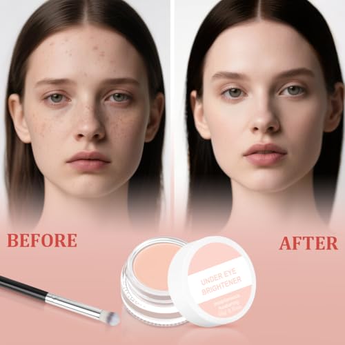 AUYAO Corrector Ojeras 10gr/0.35 oz., Corrector Maquillaje con 1 Brocha para Corrector, Under Eye Brightener, Correctores de Fórmula Ligera, Cubre Imperfecciones, Ilumina y Corrige Ojeras - imagen 7