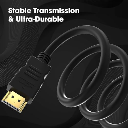 Image of PremiumAV 3 Meter High-Speed HDMI Cable - Supports 3D & 4K, Compatible with Laptop, Computer, Gaming Console, TV, Set Top Box, Black