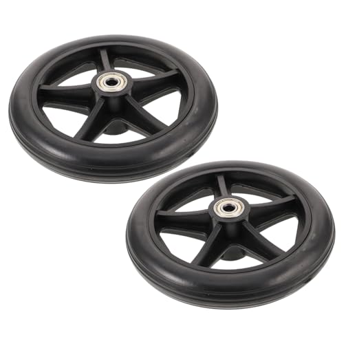 SEWOART 2pcs PVC Wheelchair Casters Wheels Wheelchair Motor Attachment Wheels for Wheelchair Convenient Wheel Replacement