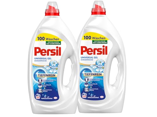 Persil Universal Kraft-Gel Morgenfrische – 2er Pack (2 x 4,5 L) | Kraftvolle Fleckenentfernung & strahlende Reinheit | Flüssigwaschmittel für bis zu 180 Waschgänge