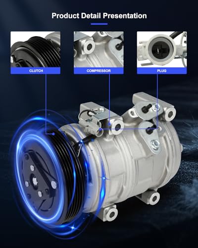Image of ECCPP AC Compressor Fit for Toyota Sienna 3.3L 2004 2005 2006 Fast Cooling Air Conditioning Compressor