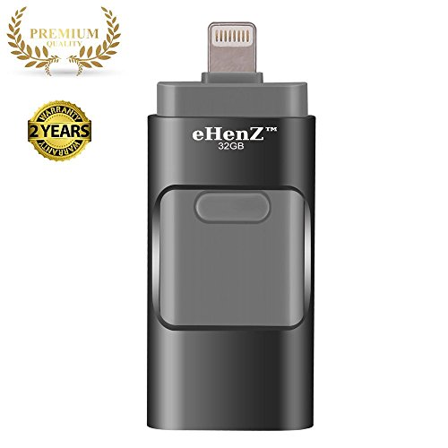 eHenZ TM Flash Disk Memoire USB3 3 in 1 32GB Black APPS YDISK Compatible iOS Android Windows Cover