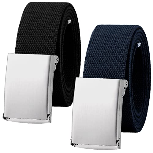 Image of Falari Canvas Web Belt Fully Adjustable Cut to Fit Golf Belt Flip Top Buckle