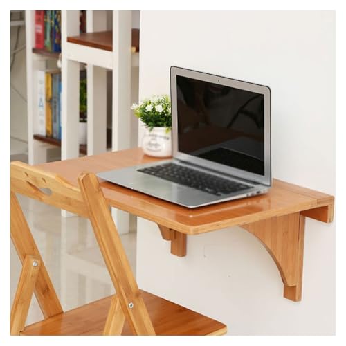 Table pliante murale bois massif anti-encombrement
